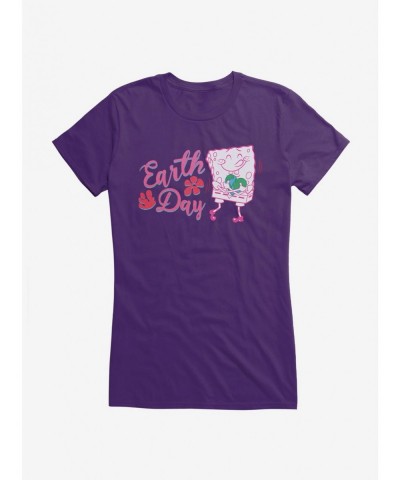 High Quality SpongeBob SquarePants Earth Day Sketch Girls T-Shirt $9.76 T-Shirts