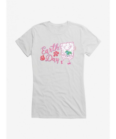 High Quality SpongeBob SquarePants Earth Day Sketch Girls T-Shirt $9.76 T-Shirts