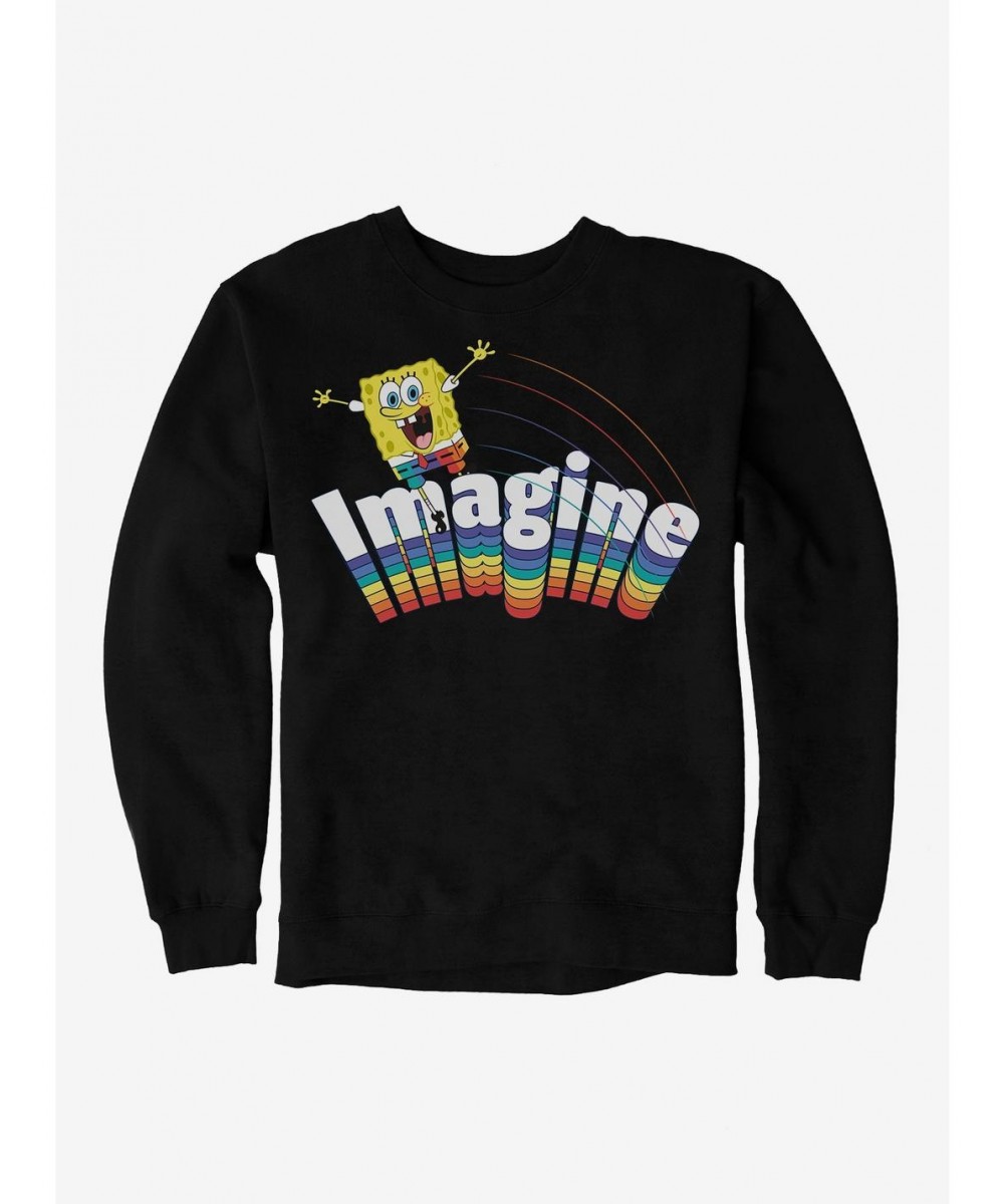 New Arrival SpongeBob SquarePants Imagine Rainbow Sweatshirt $11.22 Sweatshirts