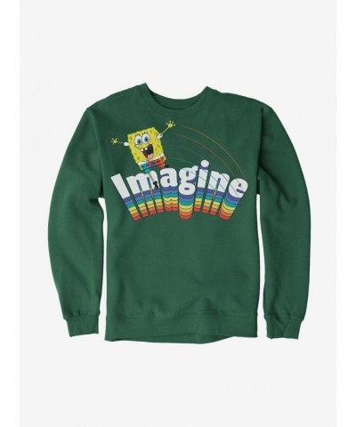 New Arrival SpongeBob SquarePants Imagine Rainbow Sweatshirt $11.22 Sweatshirts