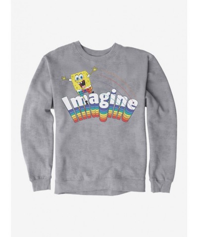 New Arrival SpongeBob SquarePants Imagine Rainbow Sweatshirt $11.22 Sweatshirts