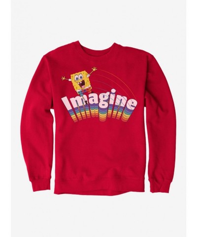 New Arrival SpongeBob SquarePants Imagine Rainbow Sweatshirt $11.22 Sweatshirts