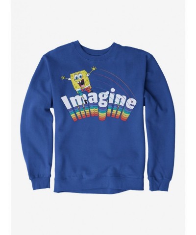 New Arrival SpongeBob SquarePants Imagine Rainbow Sweatshirt $11.22 Sweatshirts