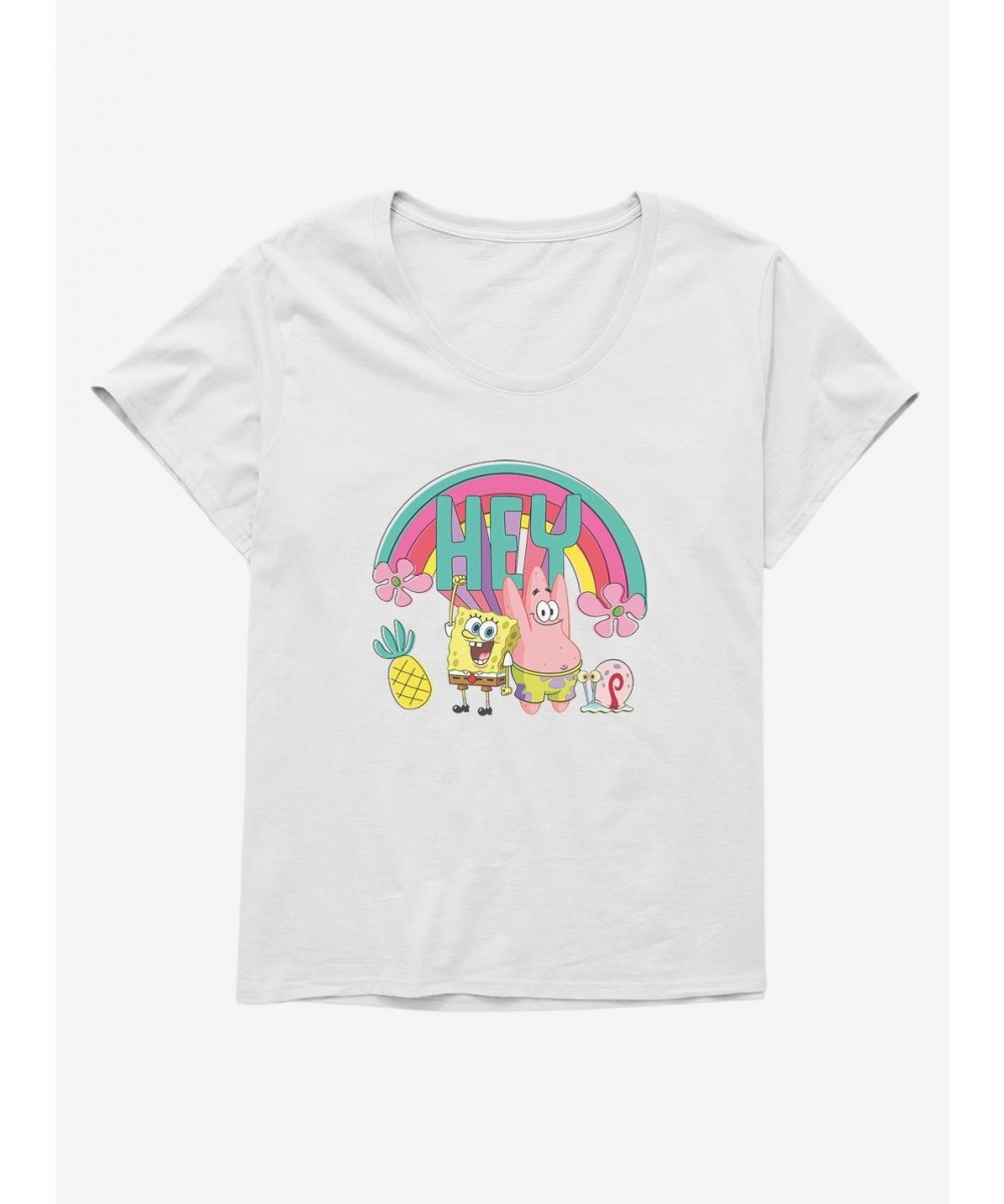 Exclusive SpongeBob SquarePants Hey Dynamic Duo Girls T-Shirt Plus Size $8.85 T-Shirts