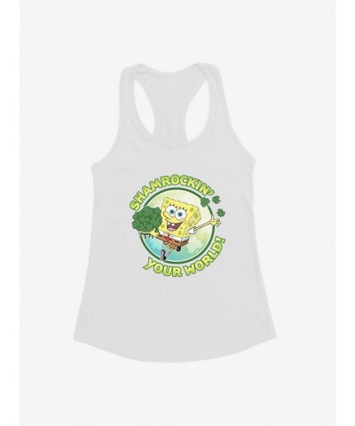 Discount SpongeBob SquarePants Shamrockin Your World Girls Tank $7.77 Tanks