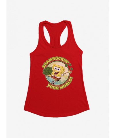 Discount SpongeBob SquarePants Shamrockin Your World Girls Tank $7.77 Tanks