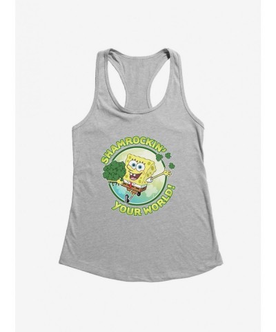 Discount SpongeBob SquarePants Shamrockin Your World Girls Tank $7.77 Tanks