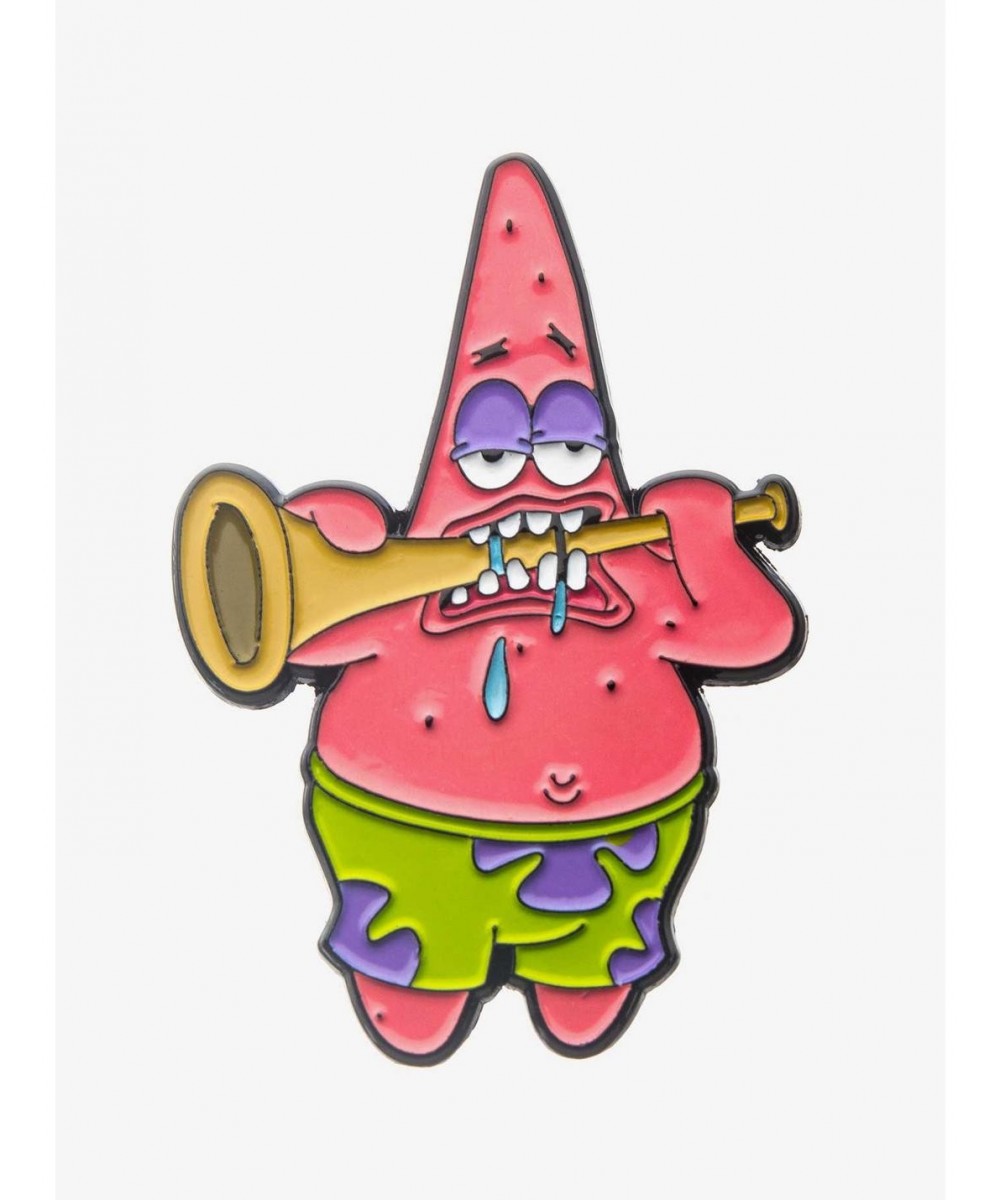 Fashion Spongebob Squarepants Patrick Trombone Pin $10.99 Pins