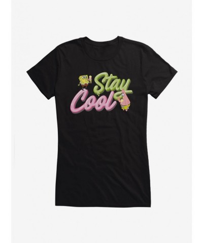 Hot Sale SpongeBob Stay Cool Girls T-Shirt $8.96 T-Shirts