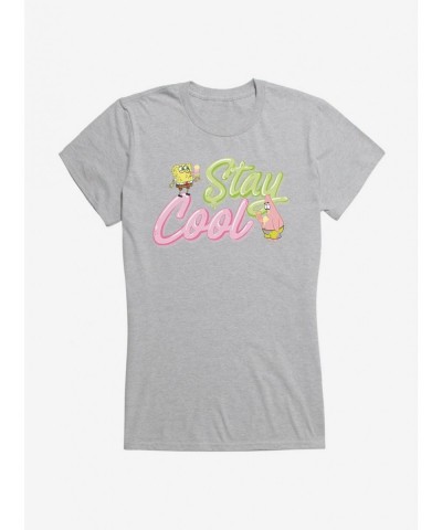 Hot Sale SpongeBob Stay Cool Girls T-Shirt $8.96 T-Shirts