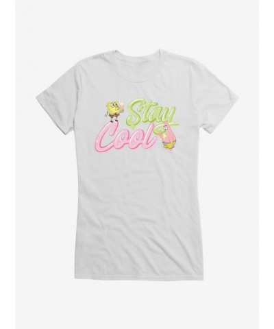 Hot Sale SpongeBob Stay Cool Girls T-Shirt $8.96 T-Shirts