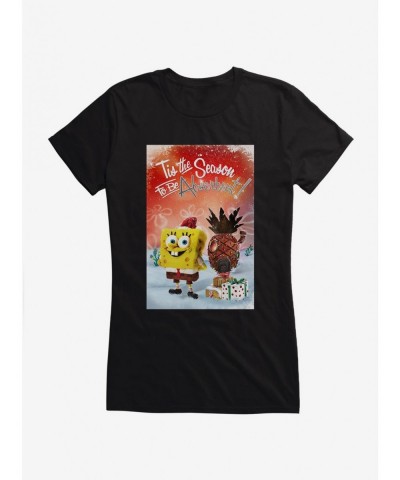 Hot Selling SpongeBob SquarePants 'Tis The Season For Absorbency Girls T-Shirt $8.76 T-Shirts