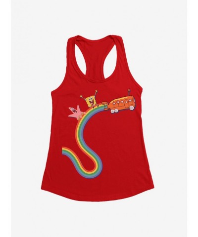 Flash Sale SpongeBob SquarePants Rainbow Bus Girls Tank $8.96 Tanks