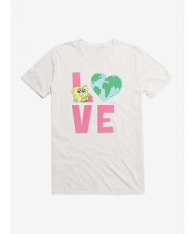 Unique SpongeBob SquarePants Earth Day Love Eyes T-Shirt $8.80 T-Shirts