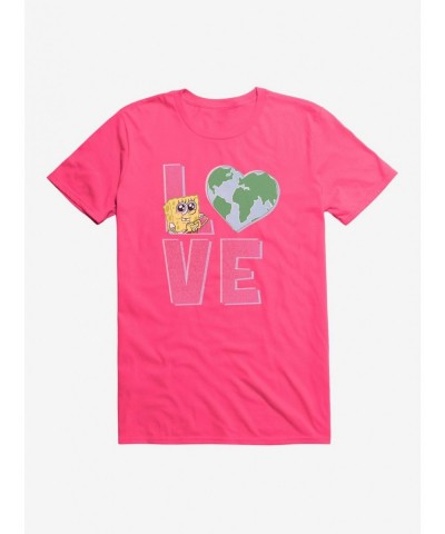 Unique SpongeBob SquarePants Earth Day Love Eyes T-Shirt $8.80 T-Shirts