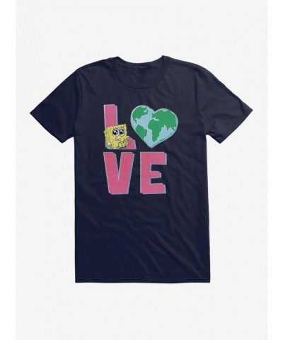 Unique SpongeBob SquarePants Earth Day Love Eyes T-Shirt $8.80 T-Shirts