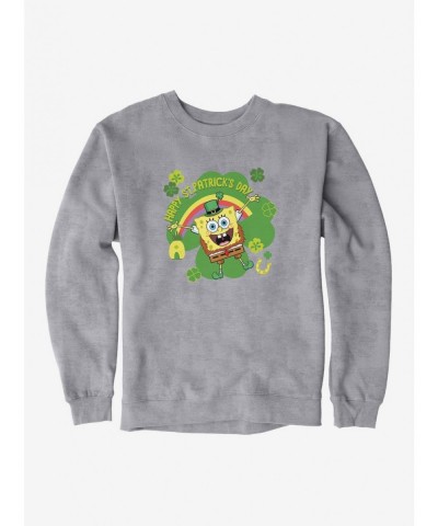 Hot Selling SpongeBob SquarePants Happy St. Patrick's Day Sweatshirt $12.40 Sweatshirts