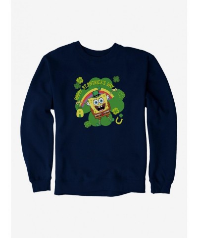 Hot Selling SpongeBob SquarePants Happy St. Patrick's Day Sweatshirt $12.40 Sweatshirts