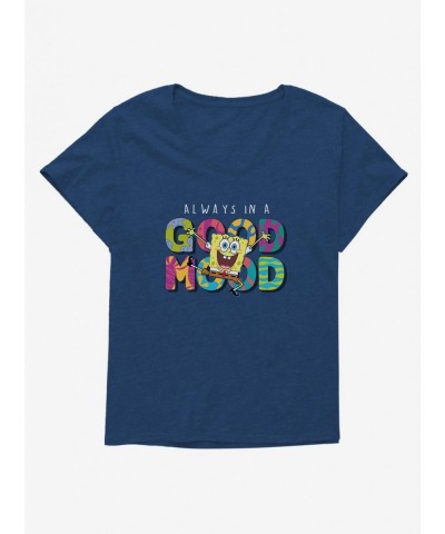 Discount Sale SpongeBob SquarePants Always In A Good Mood Girls T-Shirt Plus Size $11.24 T-Shirts