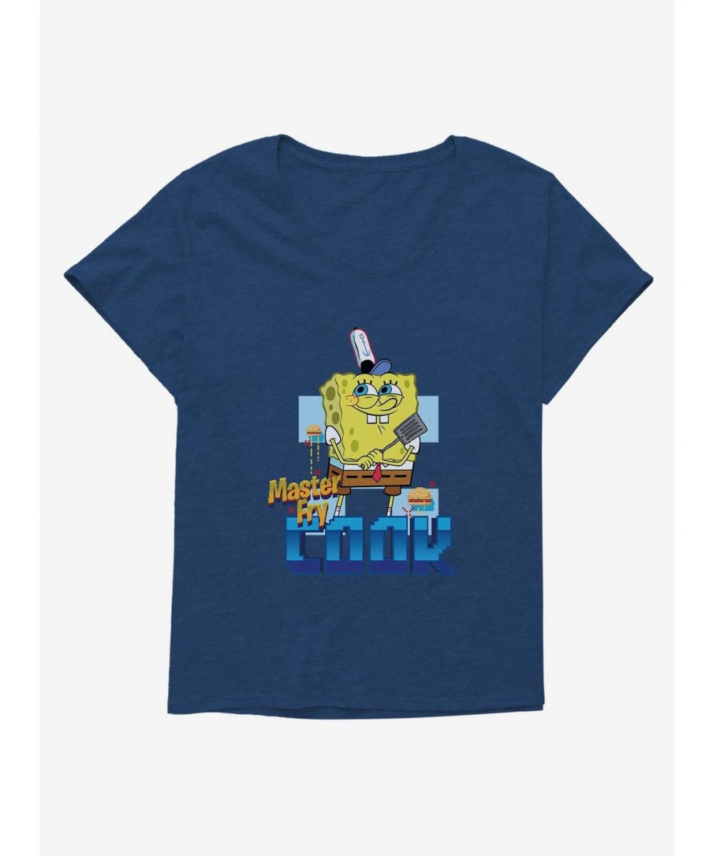 Pre-sale SpongeBob SquarePants Master Fry Cook Girls T-Shirt Plus Size $10.76 T-Shirts