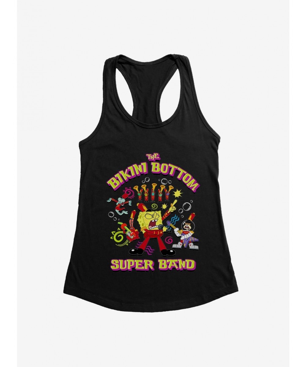 Hot Sale SpongeBob SquarePants Bikini Bottom Super Band Girls Tank $8.37 Tanks