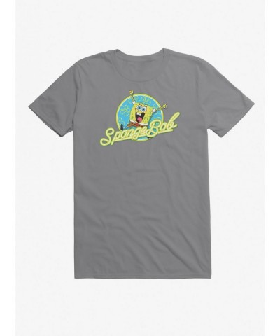 Exclusive Spongebob Squarepants Neon Circle Logo T-Shirt $8.99 T-Shirts