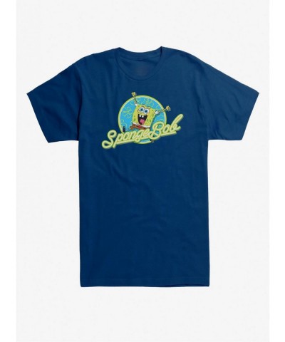 Exclusive Spongebob Squarepants Neon Circle Logo T-Shirt $8.99 T-Shirts