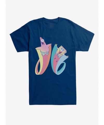 Absolute Discount Spongebob Squarepants Patrick Rainbow Jump T-Shirt $6.88 T-Shirts