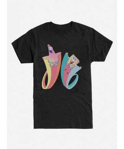 Absolute Discount Spongebob Squarepants Patrick Rainbow Jump T-Shirt $6.88 T-Shirts