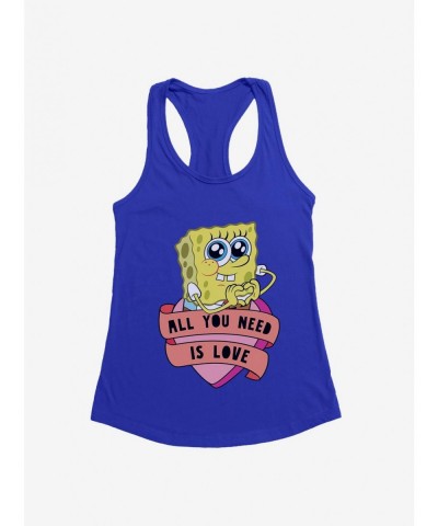 Exclusive SpongeBob SquarePants All You Need Is Love Heart Girls Tank $8.17 Tanks