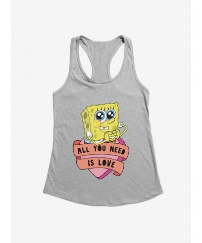 Exclusive SpongeBob SquarePants All You Need Is Love Heart Girls Tank $8.17 Tanks