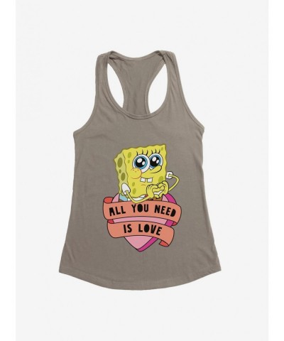 Exclusive SpongeBob SquarePants All You Need Is Love Heart Girls Tank $8.17 Tanks