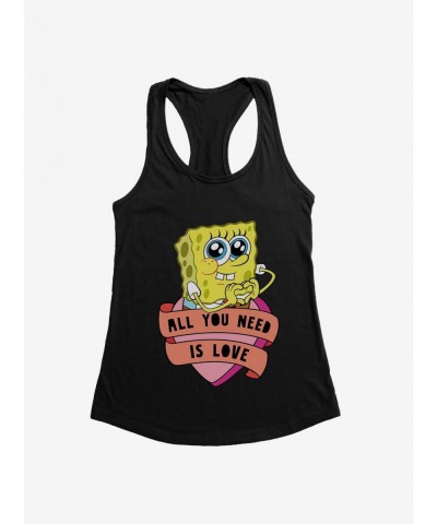 Exclusive SpongeBob SquarePants All You Need Is Love Heart Girls Tank $8.17 Tanks