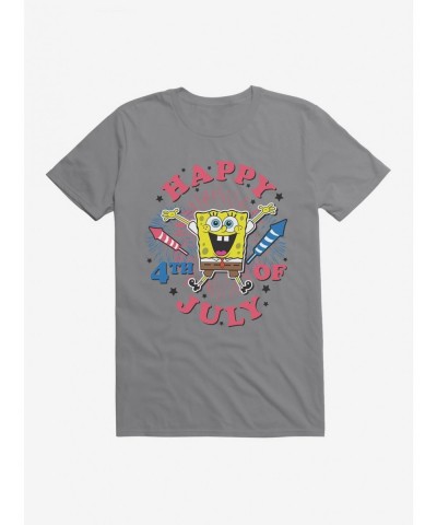 Flash Sale SpongeBob SquarePants Fourth Of July Fireworks T-Shirt $6.12 T-Shirts