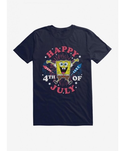 Flash Sale SpongeBob SquarePants Fourth Of July Fireworks T-Shirt $6.12 T-Shirts