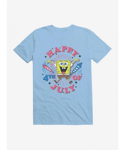 Flash Sale SpongeBob SquarePants Fourth Of July Fireworks T-Shirt $6.12 T-Shirts