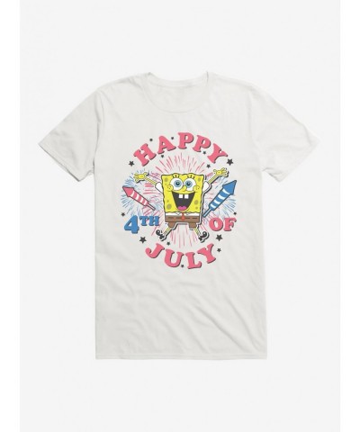 Flash Sale SpongeBob SquarePants Fourth Of July Fireworks T-Shirt $6.12 T-Shirts