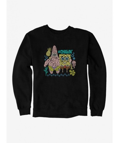 Trendy SpongeBob SquarePants Chillin' Script SpongeBob Patrick Sweatshirt $12.99 Sweatshirts