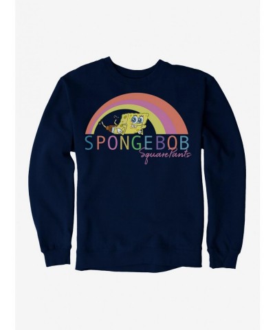 Cheap Sale SpongeBob SquarePants Under Rainbow Sweatshirt $10.04 Sweatshirts