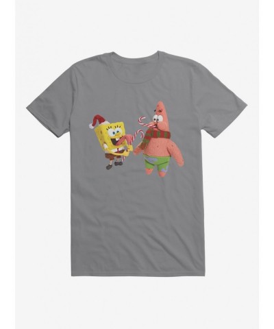 Crazy Deals SpongeBob SquarePants Christmas Candy Canes T-Shirt $6.12 T-Shirts