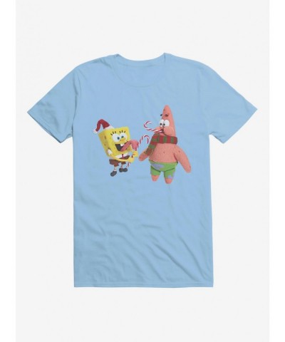 Crazy Deals SpongeBob SquarePants Christmas Candy Canes T-Shirt $6.12 T-Shirts