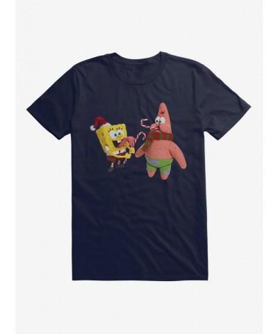 Crazy Deals SpongeBob SquarePants Christmas Candy Canes T-Shirt $6.12 T-Shirts