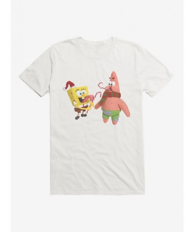 Crazy Deals SpongeBob SquarePants Christmas Candy Canes T-Shirt $6.12 T-Shirts