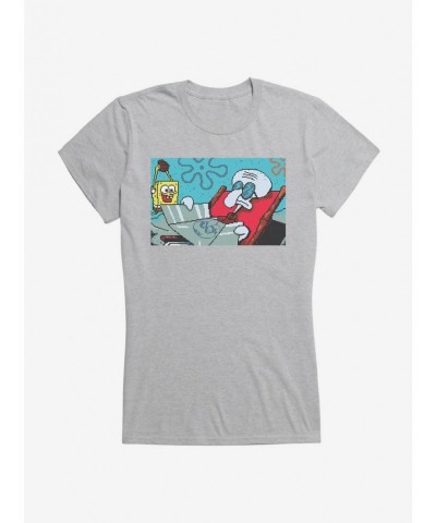 Seasonal Sale SpongeBob SquarePants Squidward Tanning Girls T-Shirt $7.97 T-Shirts