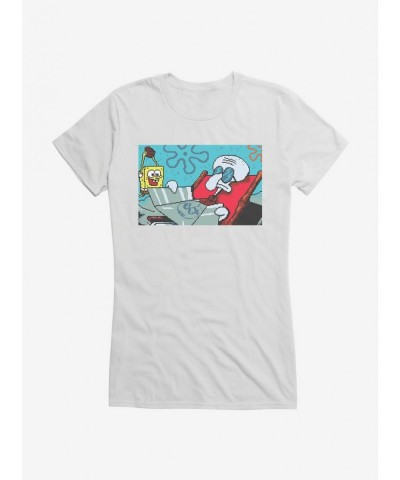 Seasonal Sale SpongeBob SquarePants Squidward Tanning Girls T-Shirt $7.97 T-Shirts