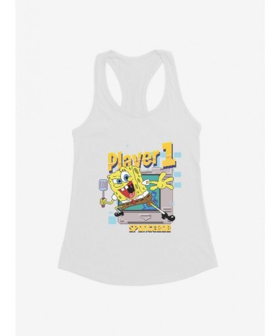 Cheap Sale SpongeBob SquarePants Player 1 SpongeBob Girls Tank $8.57 Tanks