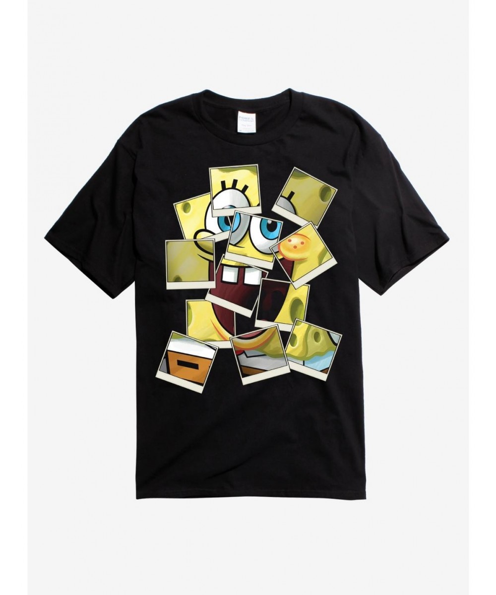 Exclusive Price SpongeBob SquarePants Polaroid Photo Comp T-Shirt $9.37 T-Shirts