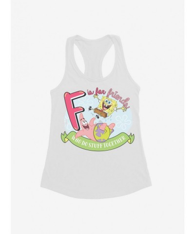 Absolute Discount SpongeBob SquarePants F Is For Friends Girls Tank $7.97 Tanks