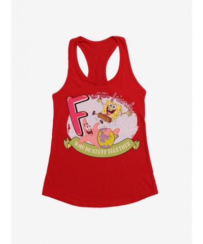 Absolute Discount SpongeBob SquarePants F Is For Friends Girls Tank $7.97 Tanks