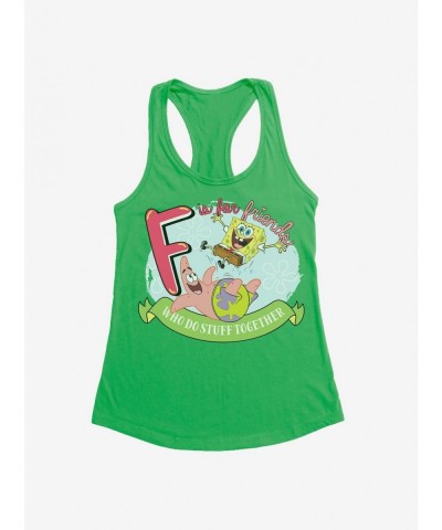 Absolute Discount SpongeBob SquarePants F Is For Friends Girls Tank $7.97 Tanks